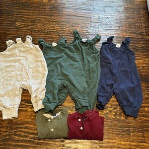 Four Hanna andersson overalls.